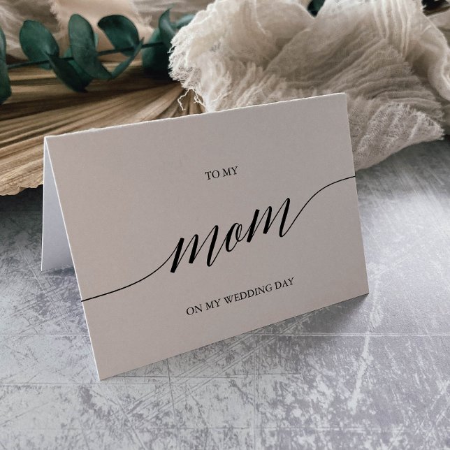 Elegante Schwarze Kalligraphie für meine Mama Hoch Karte (Von Creator hochgeladen)