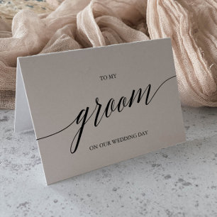 Elegante schwarze Kalligraphie für meinen Bräutiga Karte