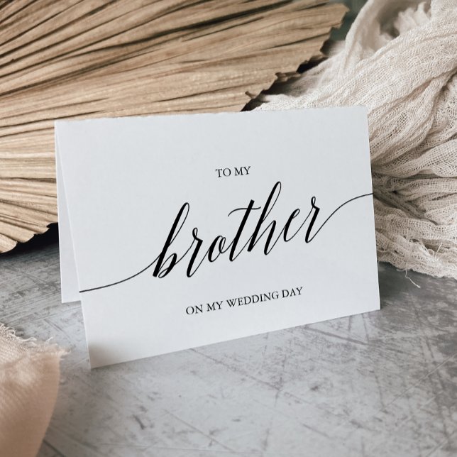 Elegante schwarze Kalligraphie für meinen Bruder Karte (Von Creator hochgeladen)