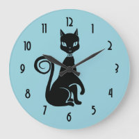Elegante schwarze Katze
