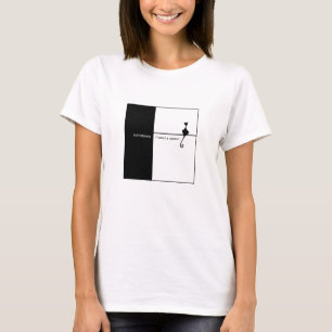 Elegante Schwarze Katze Kunst, Dichtung und Musik T-Shirt
