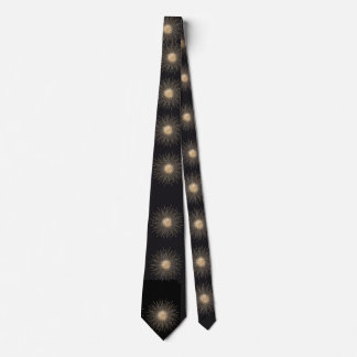Elegante schwarze Krawatte mit goldener Sternenexp