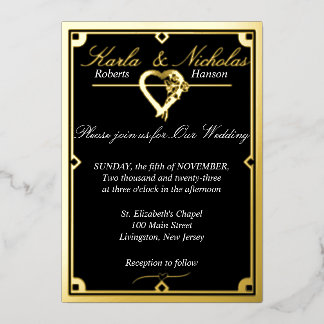 Elegante Schwarze Kunst, Dichtung und Musik Folieneinladung