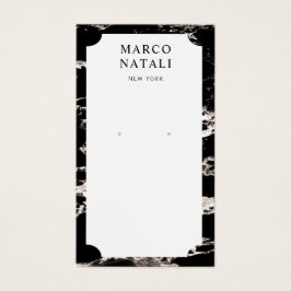 Elegante schwarze Marmorwurfkarte