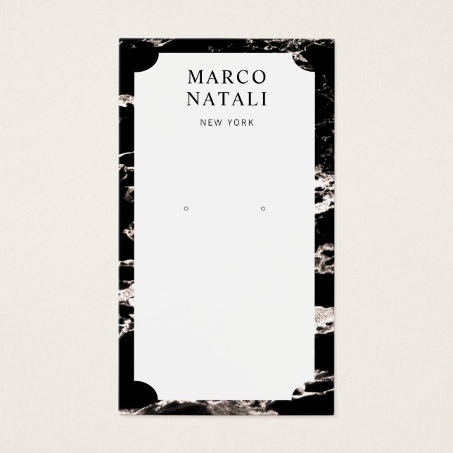Elegante schwarze Marmorwurfkarte (Vorderseite)