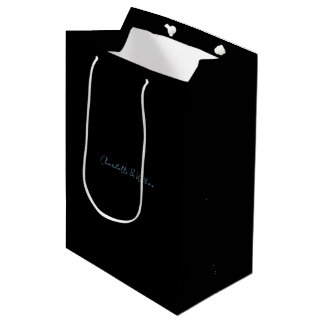 Elegante schwarze Mikro-Hochzeitstasche Mittlere Geschenktüte