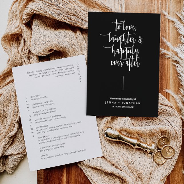 Elegante Schwarze Minimale Kalligrafie-Skript Hoch Programm (Von Creator hochgeladen)