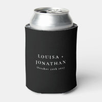 Elegante Schwarze Minimalistische Personalisierte