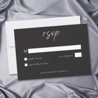 Elegante schwarze minimalistischer Hochzeit