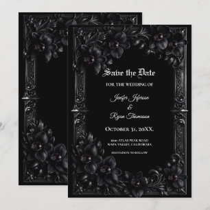 Elegante schwarze Orchidee-Gotische Hochzeit - Ter Ankündigung