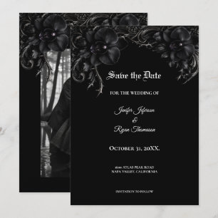 Elegante schwarze Orchidee-Gotische Hochzeit - Ter Ankündigung