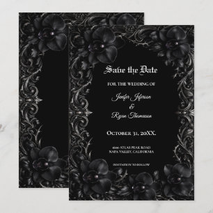 Elegante schwarze Orchidee-Gotische Hochzeit - Ter Ankündigung