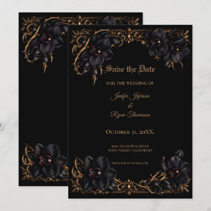 Elegante schwarze Orchidee-Gotische Hochzeit - Ter Ankündigung