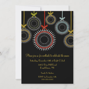 Elegante Schwarze Ornamente Einladung zur Party