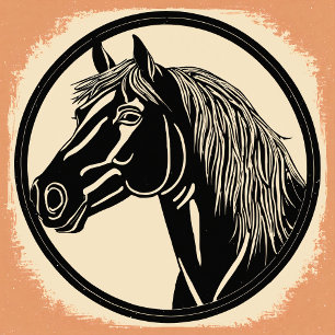 Elegante schwarze Pferdekopf-Silhouette-Kunst. T-Shirt