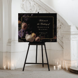 Elegante Schwarze Romantische Blume Dunkle Hochzei