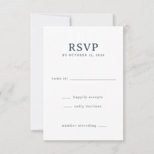Elegante schwarze RSVP-Karte RSVP Karte