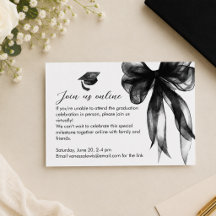 Elegante schwarze Schleife Coquette Abschlussfeier