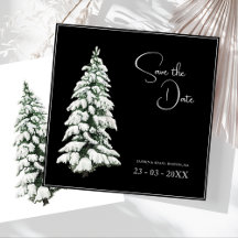 Elegante schwarze schneebedeckte Weihnachtsbaum-Ho