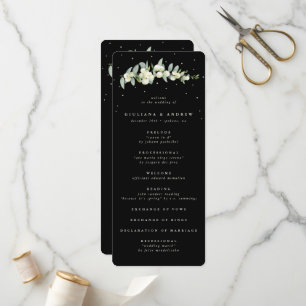 Elegante schwarze Schneebeeren- und Eukalyptus-Sti Programm