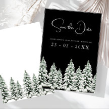 Elegante Schwarze Schneebirken-Hochzeit