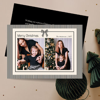 Elegante schwarze Streifen Weihnachten 2 Foto