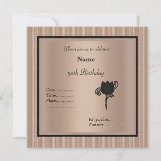 ELEGANTE SCHWARZE TULIP PARTY EINLADUNG
