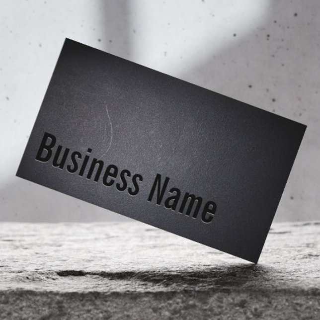 Elegante Schwarze Typografie Beruflich Minimalisti Visitenkarte (Von Creator hochgeladen)