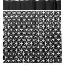 Elegante schwarze u. weiße doppelte Quatrefoil