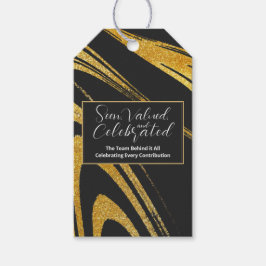 Elegante schwarze und goldene Geschenkanhänger