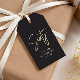 Elegante schwarze und goldene Geschenkanhänger zum