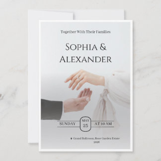 Elegante schwarze und goldene Hochzeitseinladungsv Einladung
