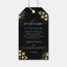 Elegante schwarze und goldene Sommerhochzeit