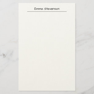 Elegante schwarze und weiße Handschrift Profession Briefpapier
