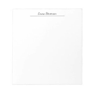 Elegante schwarze und weiße Handschrift Profession Notizblock