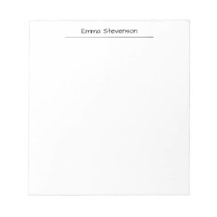 Elegante schwarze und weiße Handschrift Profession Notizblock