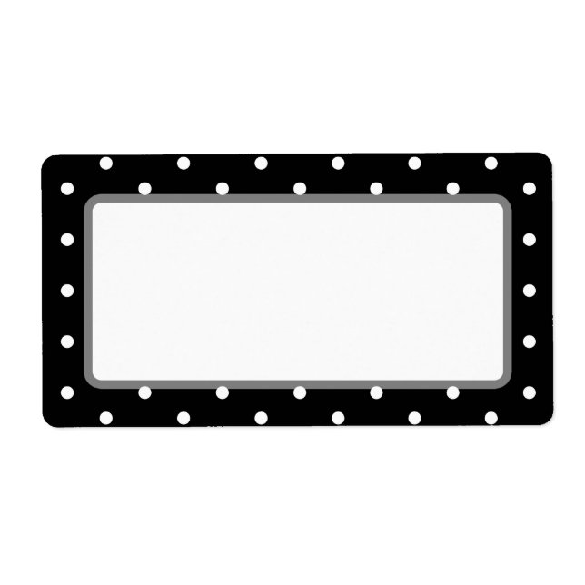 Elegante schwarze und weiße Retro-Polka-Punkte (Vorne)