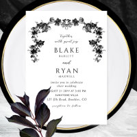 Elegante Schwarze verzaubernde Landschaft Hochzeit