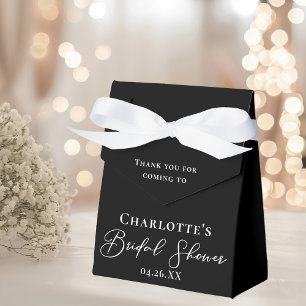 Elegante schwarze weiße Brautparty personalisiert Geschenkschachtel