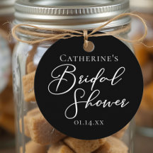 Elegante schwarze weiße Hochzeitsdusche personalis