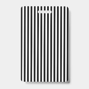 Elegante schwarze weiße vertikale Linien geometris Ausweis