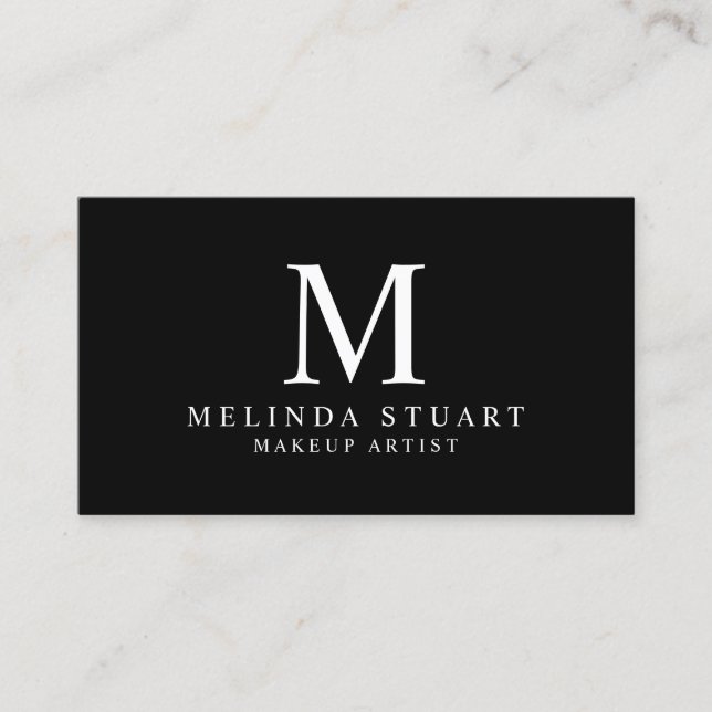 Elegante Schwarzweiss-Verabredung Terminkarte (Vorderseite)