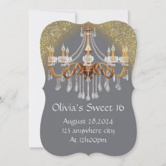 ELEGANTE SCHWEET 16 GEBURTSTAGLICHE EINLADUNG
