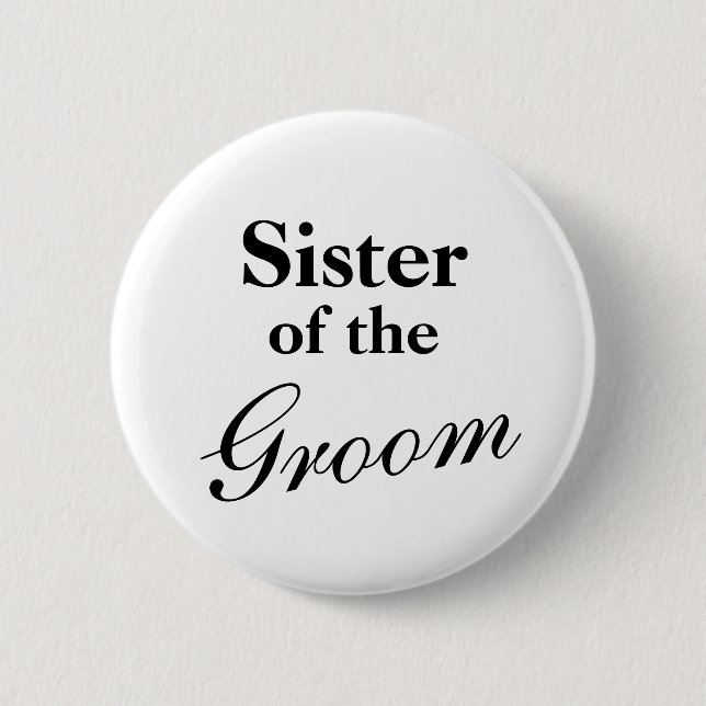 Elegante Schwester der Bräutigknöpfe Button (Vorderseite)
