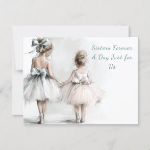 Elegante Schwestertage Einladung - Pastel Art Postkarte