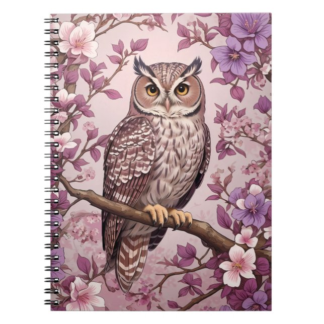 Elegante Scops Lila Blüte Notizblock (Vorderseite)