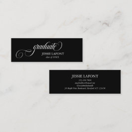 Elegante Script Abschluss Mini Name Card Visitenkarte