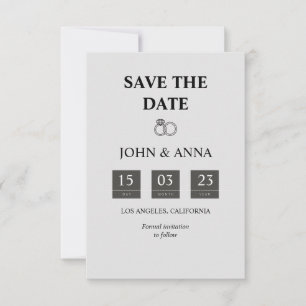 Elegante Script Ankündigung Datum freihalten Card