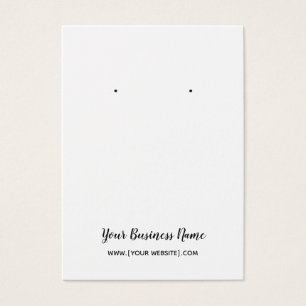 Elegante Script-benutzerdefinierte Earring-Karte