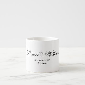 Elegante Script Bride und Groom Expresso Tasse
